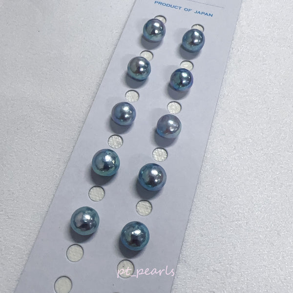(Anniversary Sale) Akoya 極光巴洛克 人魚色無調色 8.5-9mm耳環 | Aurora Akoya Baroque Mermaid Color Non Color Treated 8.5-9mm Earrings