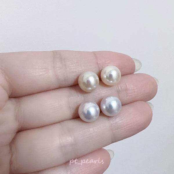 AAAA級 無調色 Akoya 9-9.5mm 耳環 | AAAA Grade Akoya 9-9.5mm Earrings