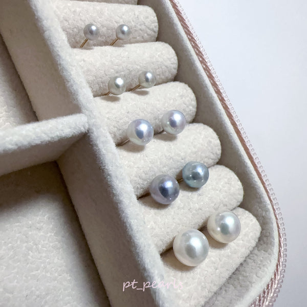 (Anniversary Sale) 極光 Akoya 3.5-7.5mm 耳環 | Aurora Grade Akoya 3.5-7.5mm earrings