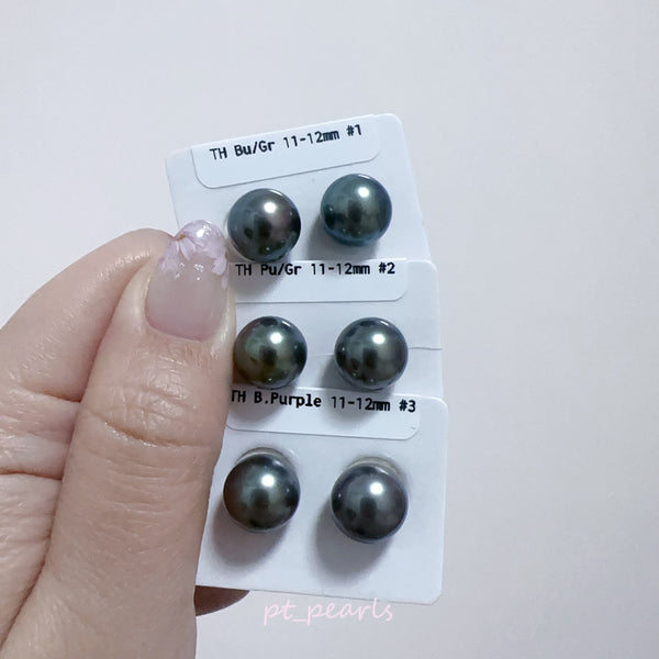 AAAA級 極光大溪地 11-12mm 耳環 | AAAA Grade Aurora Tahiti Pearl 11-12mm Earrings