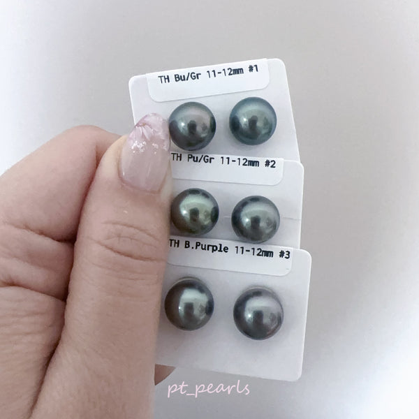 AAAA級 極光大溪地 11-12mm 耳環 | AAAA Grade Aurora Tahiti Pearl 11-12mm Earrings