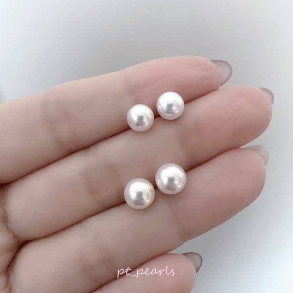 AAAA級 6-7mm Akoya耳環 | AAAA grade 6-7mm Akoya earrings