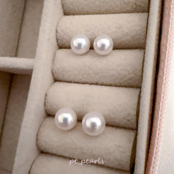 AAAA級 6-7mm Akoya耳環 | AAAA grade 6-7mm Akoya earrings