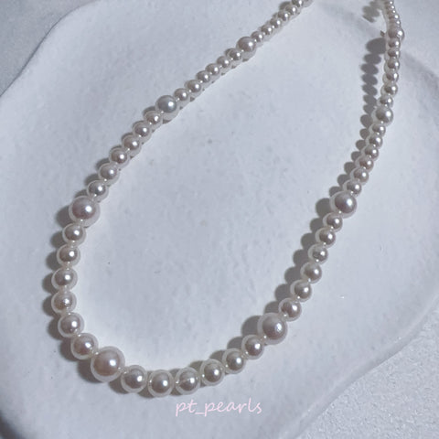 極光 Akoya 濃粉色 4-4.5 / 5.5-6mm 滿天星頸鏈 | Aurora Akoya Deep Pink 4-4.5 / 5.5-6mm Star Necklace