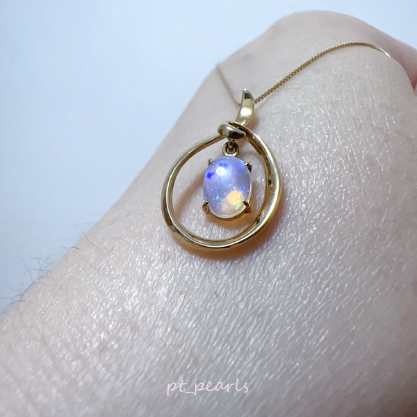 80份蛋白石吊咀及頸鏈 連18K配件 | 0.8ct Opal Pendant & Chain with 18K Setting
