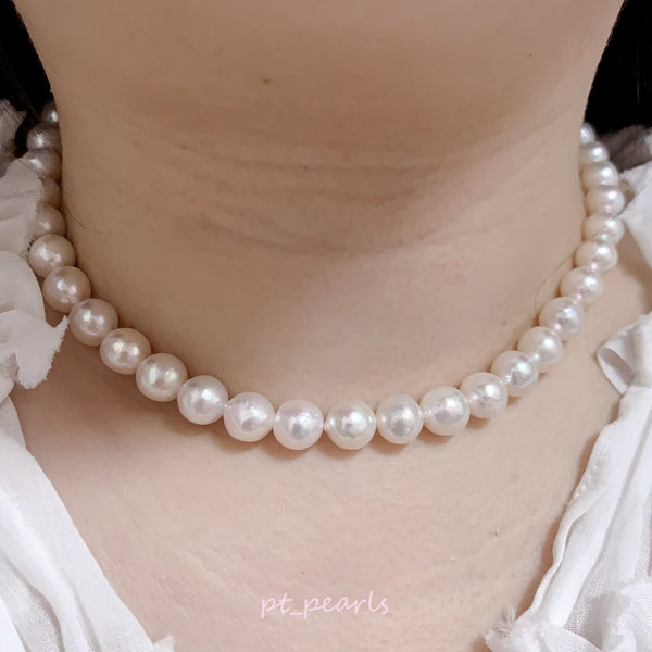 (超特價) 極光 Akoya 幻彩粉色 9-9.5mm 頸鏈 | (Special Offer) Aurora Akoya Rainbow Pink 9-9.5mm Pearl Strand