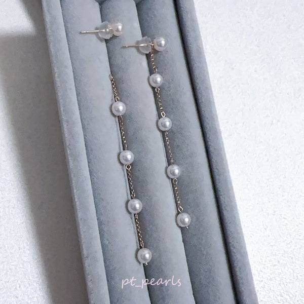 彩凜品質 Akoya 濃粉色 2用 4.5-5mm 垂吊耳環 | Sailin Quality Akoya Deep Pink 2 Way 4.5-5mm Dangling Earrings