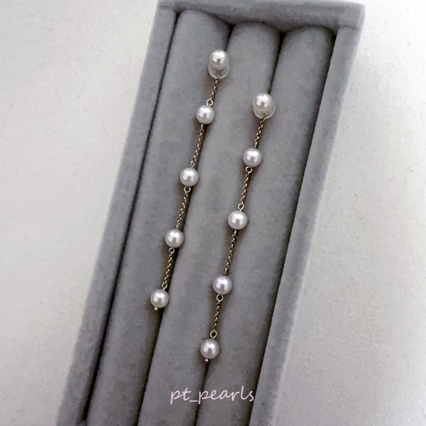 彩凜品質 Akoya 濃粉色 2用 4.5-5mm 垂吊耳環 | Sailin Quality Akoya Deep Pink 2 Way 4.5-5mm Dangling Earrings