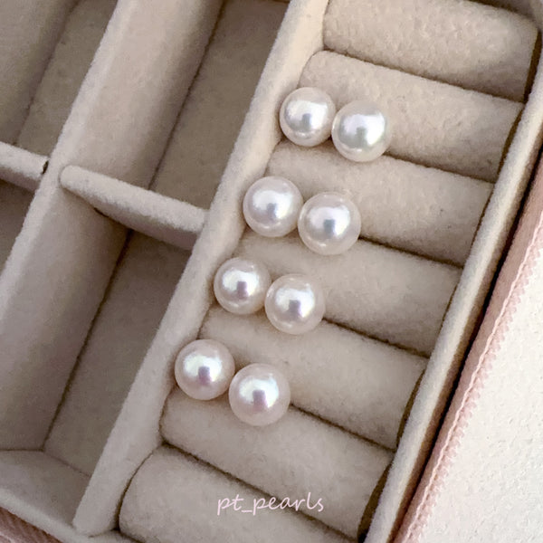 AAAA級 極光 Akoya 8-8.5mm 耳環 | AAAA Grade 8-8.5mm Akoya Earrings