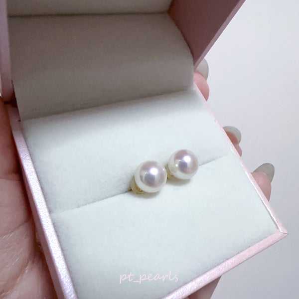(Summer Sale) 花珠級 頂級Akoya 7.5-8mm耳環 | Hanadama Top Grade 7.5-8mm Akoya Earrings