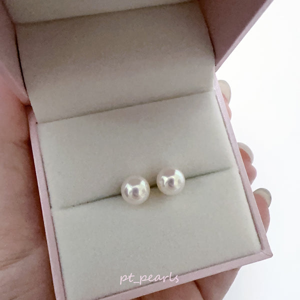 (Summer Sale) 花珠級 頂級Akoya 7.5-8mm耳環 | Hanadama Top Grade 7.5-8mm Akoya Earrings