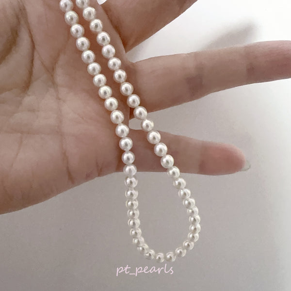 (Summer Sale) 頂級 證書級 日本珍珠 Akoya 4.5-5mm 珠鏈 | Top Grade Certificate Grade Akoya 4.5-5mm Pearl Strand