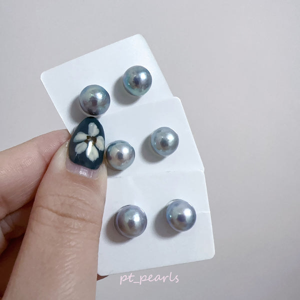 Akoya 極光巴洛克 無調色 9.5-10mm耳環 | Aurora Akoya Baroque Non Color Treated 9.5-10mm Earrings