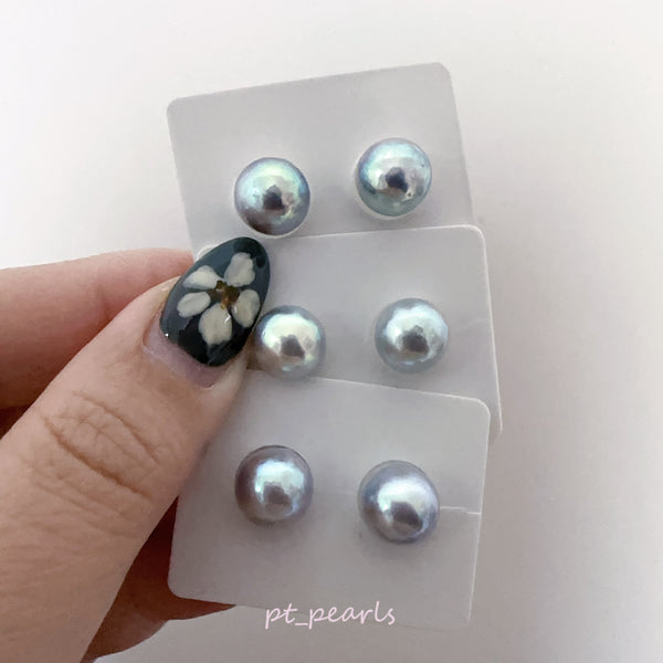 Akoya 極光巴洛克 無調色 9.5-10mm耳環 | Aurora Akoya Baroque Non Color Treated 9.5-10mm Earrings