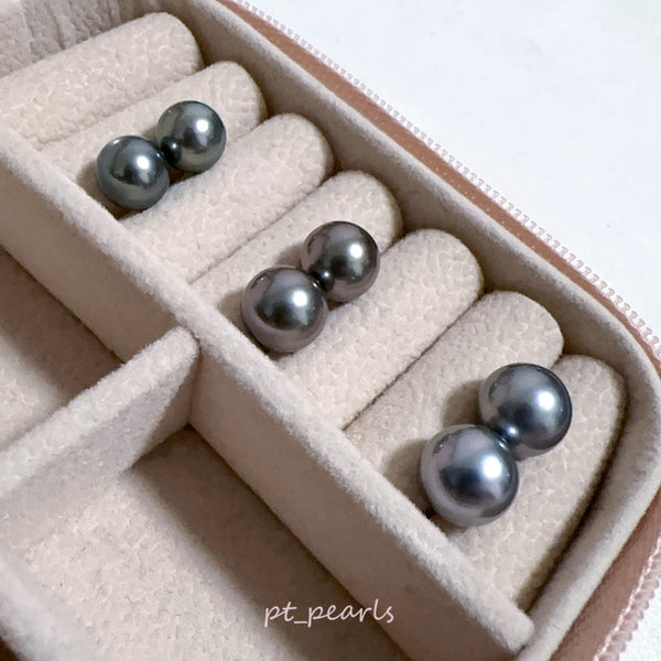 AAAA級 頂級大溪地 8-9 / 9-10mm 耳環 | Top Grade Tahiti Pearl 8-9 / 9-10mm Earrings