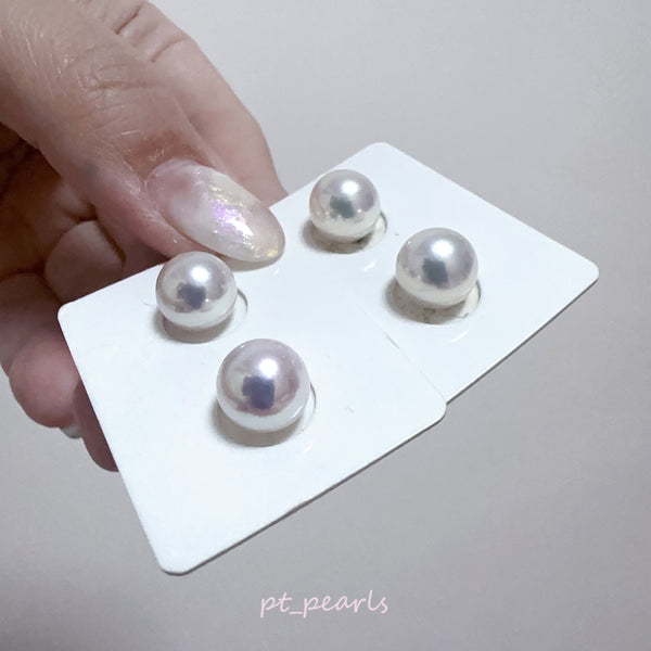 (Summer Sale) 花珠級 頂級Akoya 超濃粉色 9-9.5mm 耳環 | Hanadama Top Grade 9-9.5mm Akoya Deep Intense Pink Earrings