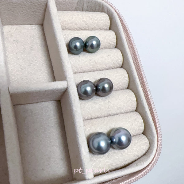 AAAA級 頂級大溪地 8-9 / 9-10mm 耳環 | Top Grade Tahiti Pearl 8-9 / 9-10mm Earrings