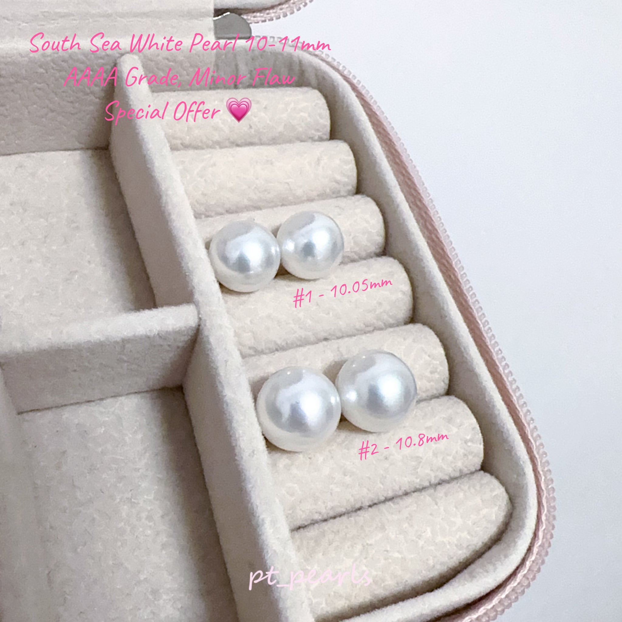 AAAA級極光澳白珍珠10-11mm配18K配件 | AAAA Grade South Sea White Pearl 10-11mm with 18K setting