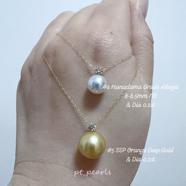 (限定價) Akoya / 南洋金珠戴妃款頸鏈  | Akoya / South Sea Gold in Diana Style Necklace