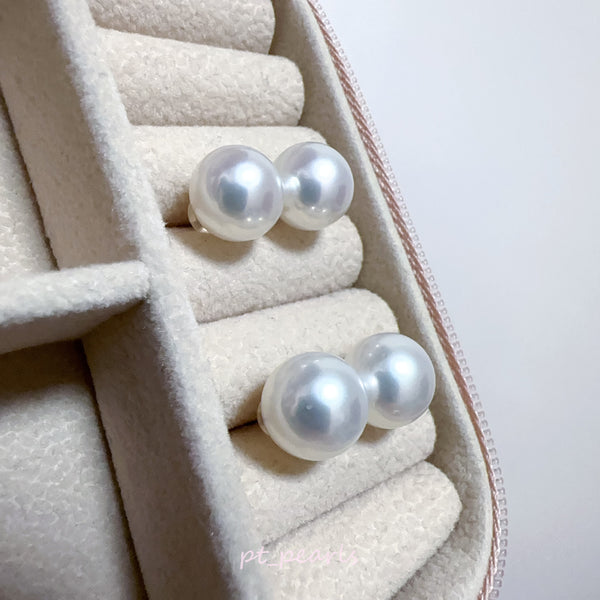 (限定價) 頂級鏡面 南洋澳白10-11mm 耳環  | Top Luster South Sea White Pearl 10-11mm Earrings