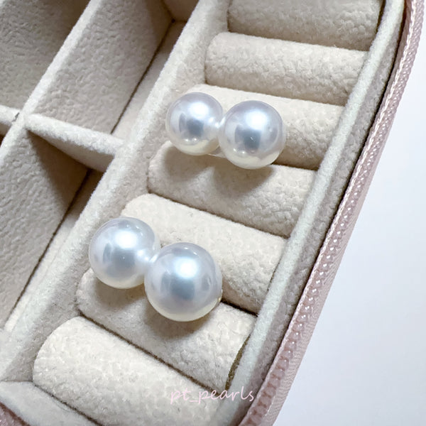 (限定價) 頂級鏡面 南洋澳白10-11mm 耳環  | Top Luster South Sea White Pearl 10-11mm Earrings