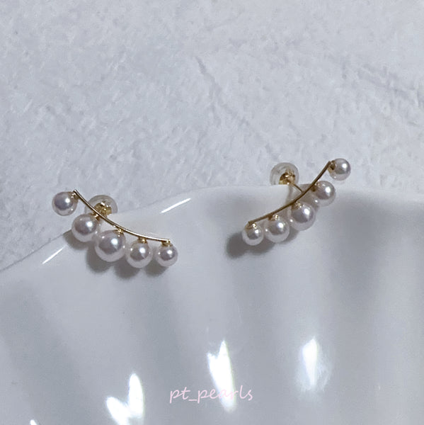 彩凜品質 3.5-5.5mm Akoya 設計款耳環 | Sailin Quality 3.5-5.5mm Akoya Special Design Earrings