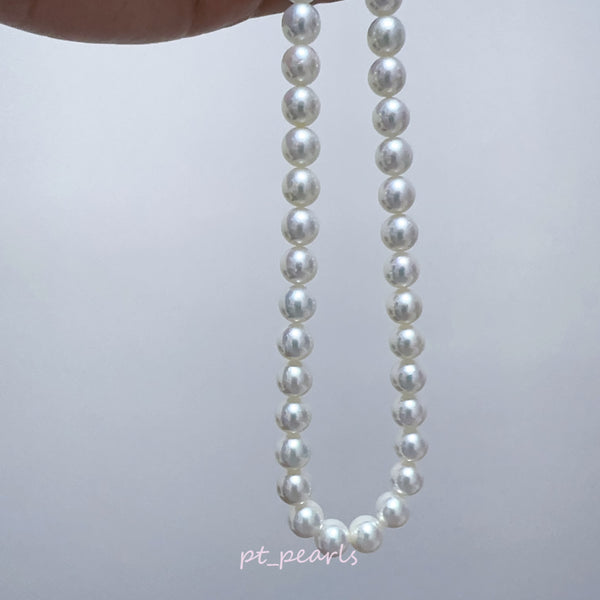 花珠級 極光 Akoya 幻彩櫻花粉色 無調色 7.5-8mm 珠鏈 | Hanadama Grade Aurora Akoya Rainbow Sakura Pink Non Color Treated 7.5-8mm Pearl Strand