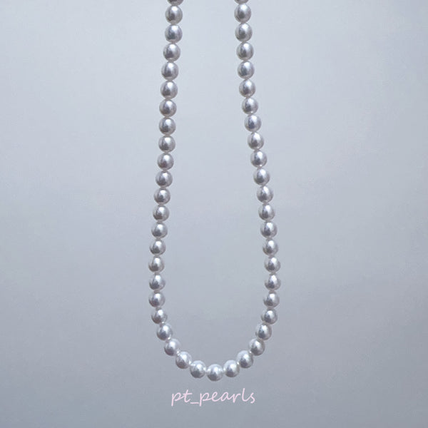天女粉色 極光 Akoya 超濃粉色 5.5-6mm 珠鏈 | Tennyo Pink Aurora Akoya Deep Intense Pink 5.5-6mm Pearl Strand