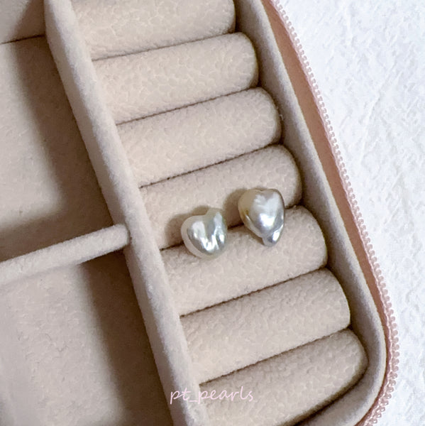 南洋天然野生無核珍珠 (Keshi) 8-9mm耳環 | South Sea Natural Keshi 8-9mm Earrings