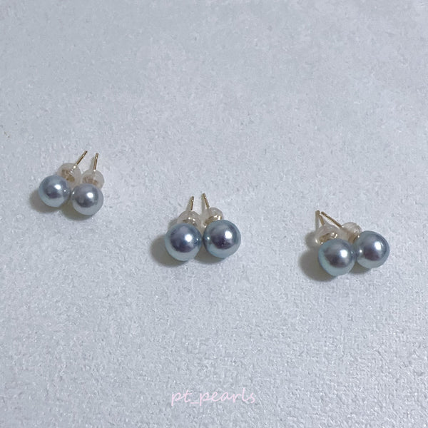 極光Akoya 無調色 6-6.5 / 7-7.5mm 耳環 | Aurora Non Color Treated Akoya 6-6.5 / 7-7.5mm Earrings