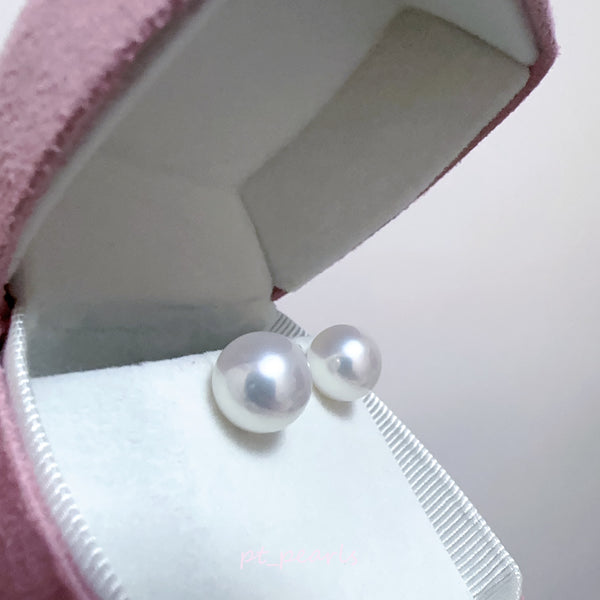 (直播價) 頂級鏡面 南洋澳白10.5 耳環  | Top Luster South Sea White Pearl 10.5mm Earrings