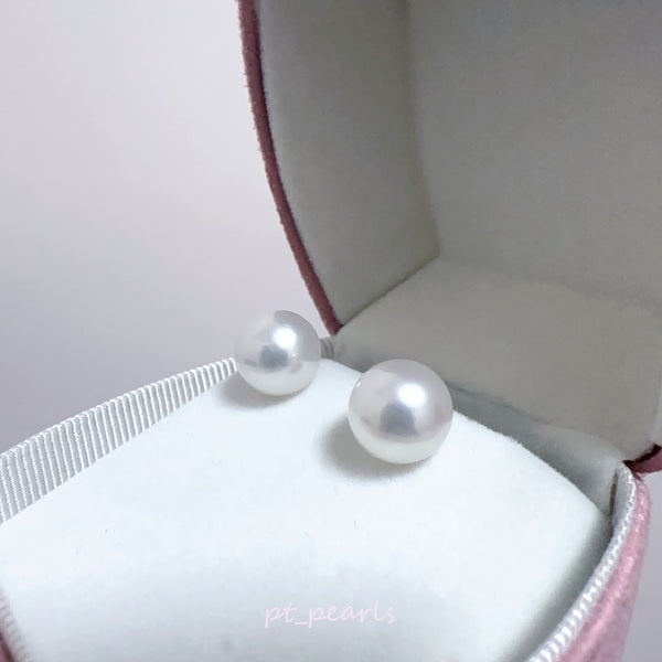 (直播價) 頂級鏡面 南洋澳白10.5 耳環  | Top Luster South Sea White Pearl 10.5mm Earrings