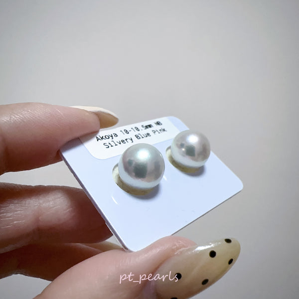 極光 Akoya 無調色 10-10.5mm耳環 | Aurora Akoya Non Color Treated 10-10.5mm Earrings