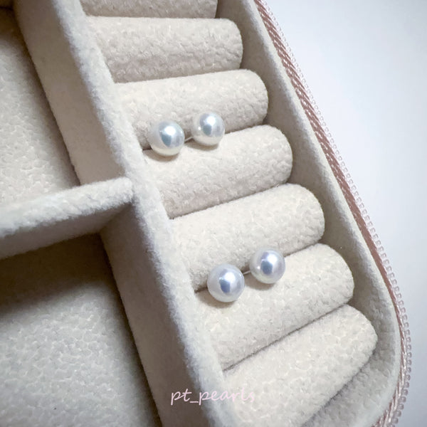 證書級 頂級Akoya 5.5-6mm 耳環 | Certificate Grade Top Grade Akoya 5.5-6mm earrings