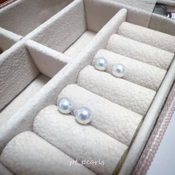 證書級 頂級Akoya 5.5-6mm 耳環 | Certificate Grade Top Grade Akoya 5.5-6mm earrings