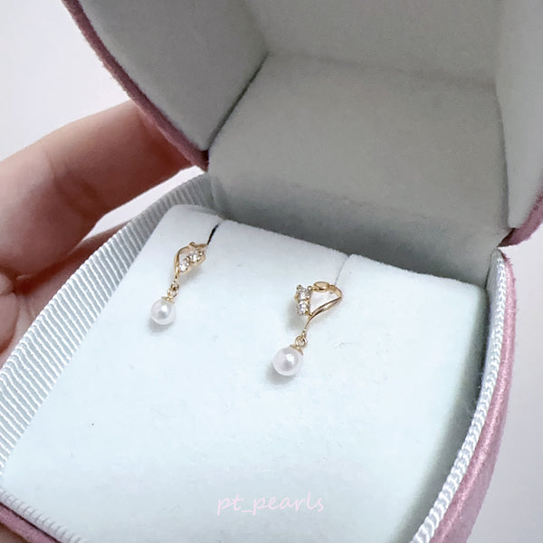 極光Akoya 3-3.5mm 配鑽耳環 | Akoya 3-3.5mm Earrings with Diamond