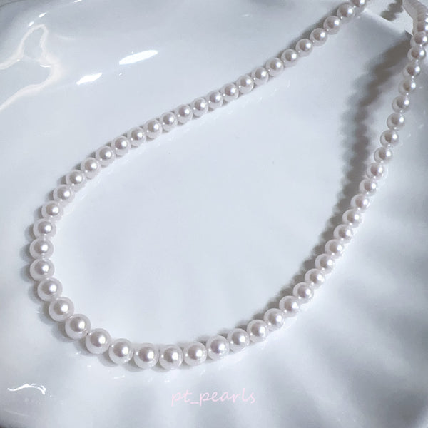 極光 Akoya 櫻花粉色 5-5.5mm 珠鏈 | Aurora Akoya Sakura Pink 5-5.5mm Pearl Strand