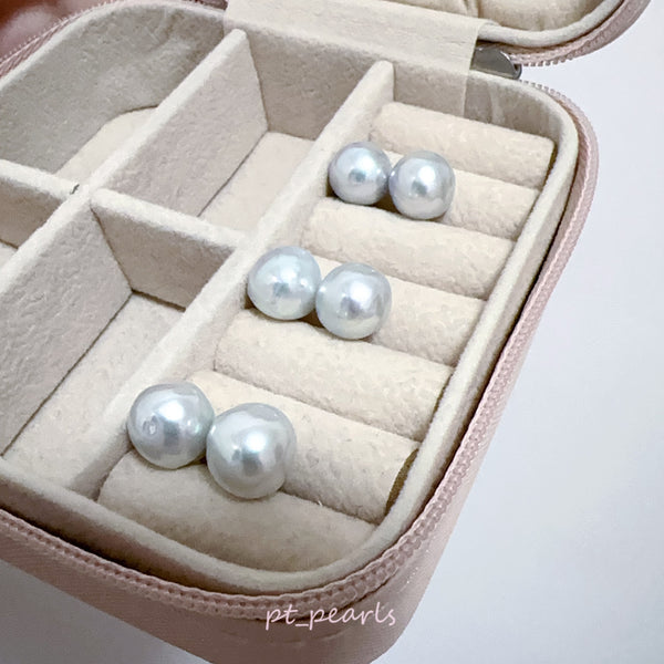 Akoya 巴洛克 無調色 9.5-10 / 10-10.5mm 耳環 | Akoya Baroque Non Color Treated 9.5-10 / 10-10.5mm Earrings
