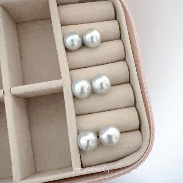 Akoya 巴洛克 無調色 9.5-10 / 10-10.5mm 耳環 | Akoya Baroque Non Color Treated 9.5-10 / 10-10.5mm Earrings