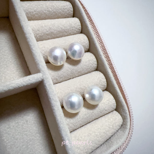 (直播價) 極光日本馬貝 9-10mm 耳環  | Aurora Japanese Mabe 9-10mm Earrings