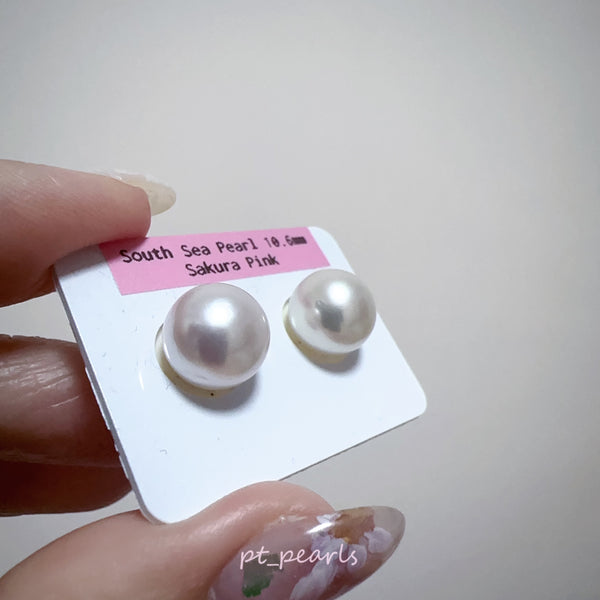 (直播價) 極光南洋澳白 10.6mm 耳環  | Aurora South Sea White Pearl 10.6mm Earrings