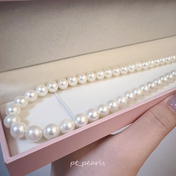 (Summer Sale) 極光 Akoya 亮白色 7-8mm 珠鏈 | Aurora Akoya Bright White 7-8mm Pearl Strand