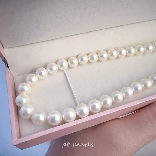 (Summer Sale) 極光 Akoya 亮白色 7-8mm 珠鏈 | Aurora Akoya Bright White 7-8mm Pearl Strand