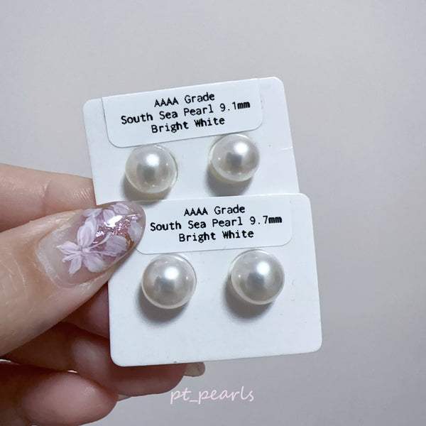 AAAA級極光南洋澳白珍珠 9-10mm 配18K配件 | AAAA Grade South Sea Pearl 9-10mm with 18K setting