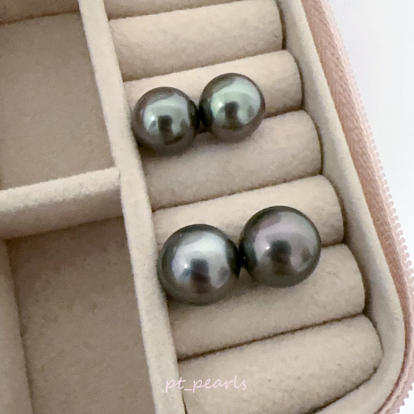 頂級極光大溪地 11-12 / 12-13mm 耳環 | Top Grade Aurora Tahiti Pearl 11-12 / 12-13mm Earrings
