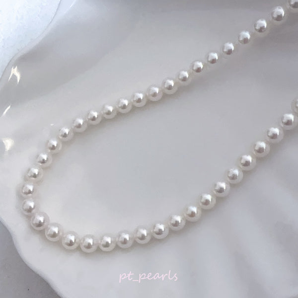(Summer Sale) 頂級極光 Akoya 櫻花粉色 6.5-7mm 珠鏈 | Top Grade Akoya Sakura Pink 6.5-7mm Pearl Strand