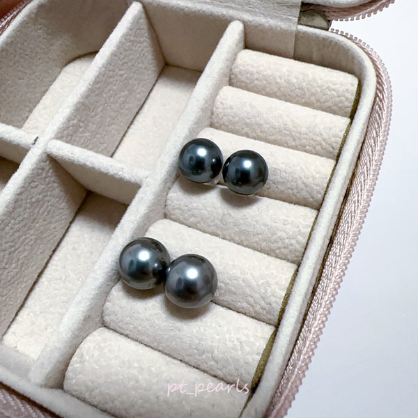 頂級極光大溪地 9-10mm 耳環 | Top Grade Aurora Tahiti Pearl 9-10mm Earrings