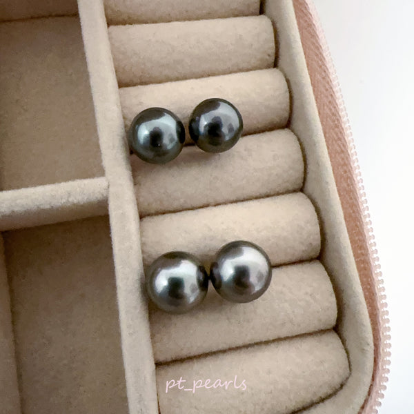 頂級極光大溪地 9-10mm 耳環 | Top Grade Aurora Tahiti Pearl 9-10mm Earrings