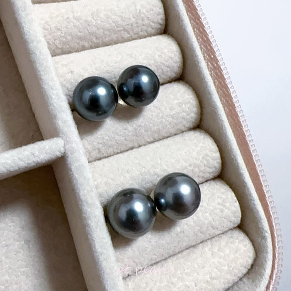 頂級極光大溪地 9-10mm 耳環 | Top Grade Aurora Tahiti Pearl 9-10mm Earrings