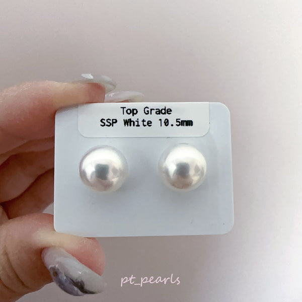 頂級極光澳白珍珠10.5mm 配18K配件 | Top Grade South Sea White Pearl 10.5mm with 18K setting